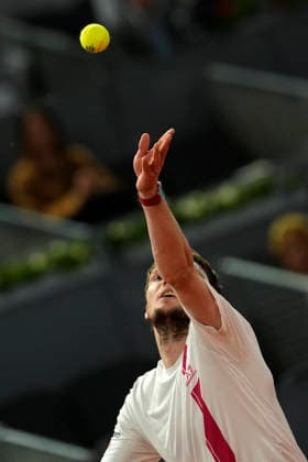 Alexander Bublik, Kazakhstan, during Madrid Open Tennis 2025 match. April 25, 2026. (202604251061)
