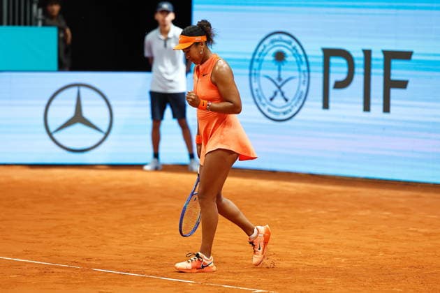 Naomi Osaka (JPN), APRIL 25, 2026 - Tennis : Naomi Osaka celebrate after a point during singles round of 32 match against Anhelina Kalinina on the WTA, Tennis Damen tour 1000 tournaments Mutua Madrid Open tennis tournament at the Caja Magica in Madrid, Spain. Noxthirdxpartyxsales  aflo_328277869