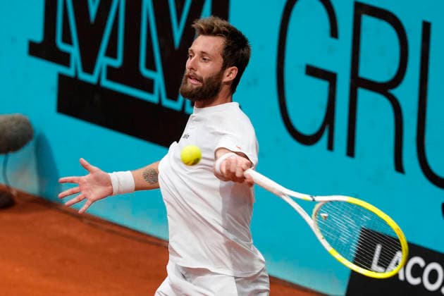 Corentin Moutet, France, during Madrid Open Tennis 2025 match. April 25, 2026. (20260425641)
