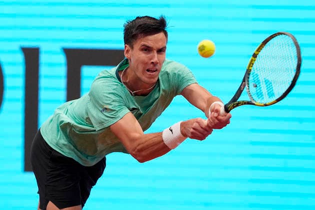 Fabian Marozsan, Hungary, during Madrid Open Tennis 2025 match. April 25, 2026. (20260425775)