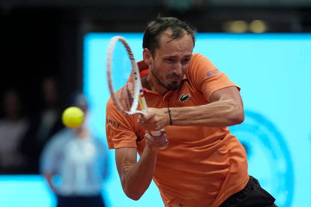 Daniil Medvedev, Russia, during Madrid Open Tennis 2025 match. April 25, 2026. (20260425803)
