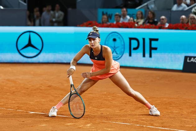 Jaqueline Cristian (ROU), APRIL 25, 2026 - Tennis : Jaqueline Cristian during singles round of 32 match against Aryna Sabalenka on the WTA, Tennis Damen tour 1000 tournaments Mutua Madrid Open tennis tournament at the Caja Magica in Madrid, Spain. Noxthirdxpartyxsales  aflo_328278221