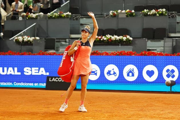 Jaqueline Cristian (ROU), APRIL 25, 2026 - Tennis : Jaqueline Cristian after losing singles round of 32 match against Aryna Sabalenka on the WTA, Tennis Damen tour 1000 tournaments Mutua Madrid Open tennis tournament at the Caja Magica in Madrid, Spain. Noxthirdxpartyxsales  aflo_328278249