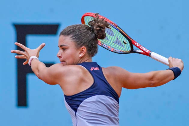 April 25, 2026, Madrid, Madrid, Spain: JASMINE PAOLINI Italy Ã¢â‚¬ ASICS during the Mutua Madrid Open 2026, ATP, Tennis Herren Masters 1000 and WTA, Tennis Damen 1000 tennis tournament, celebrated at Caja Magica on April 24, 2026 in Madrid, Spain. Madrid Spain - ZUMAc312 20260425_zsp_c312_333 Copyright: xOscarxManuelxSanchezx