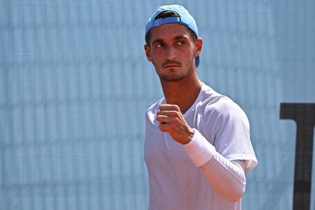 Terence Atman (FRA) during his second round match at the Mutua Madrid Open in Madrid , Spain, on April, 25, 2026. Photo by Corinne Dubreuil ABACAPRESS.COM Madrid Spain  Copyright: xDubreuilxCorinne ABACAx