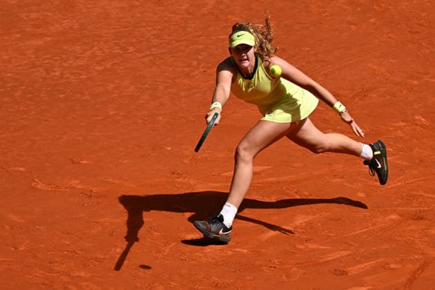 Mutua Madrid Open - Mirra Andreeva Mirra Andreeva (RUS) during her second round match at the Mutua Madrid Open in Madrid , Spain, on April, 25, 2026. Photo by Corinne Dubreuil ABACAPRESS.COM Madrid Spain  Copyright: xDubreuilxCorinne ABACAx