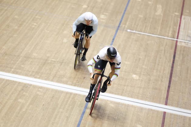 UCI Track World Cup: Nilai Picture by Alex Whitehead SWpix.com - 26 04 2026 - Cycling - UCI Track World Cup: Nilai - Velodrom Nasional Malaysia, Nilai, Malaysia - Men s Sprint - Semifinals - Harrie Lavreysen (Netherlands), Nikita Kiriltsev (AIN) Copyright: x xSWpix.comx(t axPhotographyxHubxLtd)xAlexxWhitehead SWpix.comx SWP-3030-13273