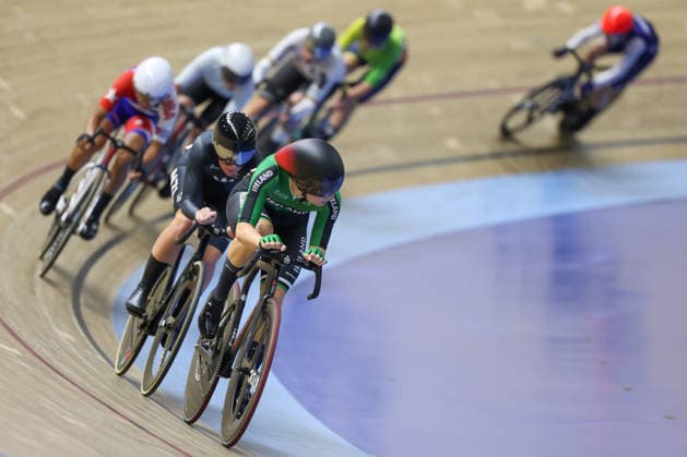 UCI Track World Cup: Nilai Picture by Alex Whitehead SWpix.com - 26 04 2026 - Cycling - UCI Track World Cup: Nilai - Velodrom Nasional Malaysia, Nilai, Malaysia - Women s Omnium - Tempo Race 2 4 - Lara Gillespie (Ireland) Copyright: x xSWpix.comx(t axPhotographyxHubxLtd)xAlexxWhitehead SWpix.comx SWP-3030-13292