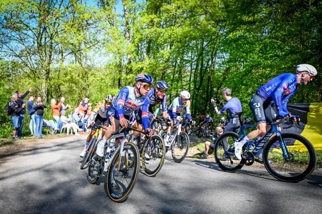 Belgian Remco Evenepoel of Red Bull-BORA-hansgrohe pictured in action during the men elite race of the Liege-Bastogne-Liege UCI World Tour one day cycling race, 259,5km from Liege, over Bastogne to Liege, Sunday 26 April 2026. MAARTENxSTRAETEMANS  x172059720x