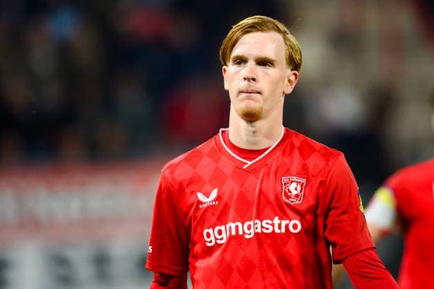 ENSCHEDE , 25-04-2026 , Stadium Grolsch Veste , season 2025 2026 , Dutch Eredivisie football , match between FC Twente and NEC Nijmegen , picture shows FC Twente player Mats Rots Twente - NEC  x203304135x Copyright: