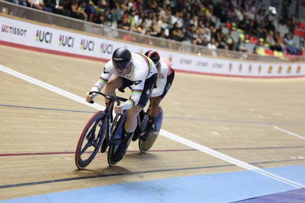 UCI Track World Cup: Nilai Picture by Alex Whitehead SWpix.com - 26 04 2026 - Cycling - UCI Track World Cup: Nilai - Velodrom Nasional Malaysia, Nilai, Malaysia - Men s Sprint - Final for Gold - Harrie Lavreysen (Netherlands) Copyright: x xSWpix.comx(t axPhotographyxHubxLtd)xAlexxWhitehead SWpix.comx SWP-3030-13326