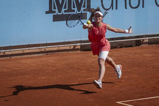Mutua Madrid Open tennis tournament MADRID, SPAIN - APRIL 26: Turkish tennis player Zeynep Sonmez in action against Argentine s Solana Sierra (not seen) during the WTA, Tennis Damen women s singles third-round match of the Mutua Madrid Open at Caja Magica in Madrid, Spain, on April 26, 2026. Alberto Gardin Anadolu Madrid Spain. Editorial use only. Please get in touch for any other usage.  Copyright: x2026xAnadoluxAlbertoxGardinx