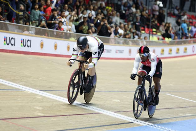 UCI Track World Cup: Nilai Picture by Alex Whitehead SWpix.com - 26 04 2026 - Cycling - UCI Track World Cup: Nilai - Velodrom Nasional Malaysia, Nilai, Malaysia - Men s Sprint - Final for Gold - Harrie Lavreysen (Netherlands), Nicholas Paul (Trinidad and Tobago) Copyright: x xSWpix.comx(t axPhotographyxHubxLtd)xAlexxWhitehead SWpix.comx SWP-3030-13346