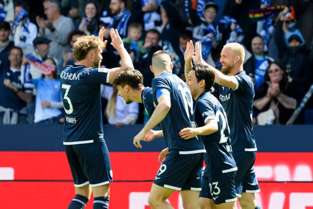 Philipp Hofmann VfL Bochum celebrates after scoring his team s first goal during the 2 Bundesliga match between VfL Bochum and SpVgg Greuther Fürth at Vonovia Ruhrstadion on April 26, 2026 in Bochum, Germany, Germany Photo by Max Maiwald DeFodi Images Philipp Hofmann VfL Bochum celebrates after scoring his team s first goal during the 2 Bundesliga match between VfL Bochum and SpVgg Greuther Fürth at Vonovia Ruhrstadion on April 26, 2026 in Bochum, Germany Photo by Max Maiwald DeFodi Images Photo by Max Maiwald DeFodi Images