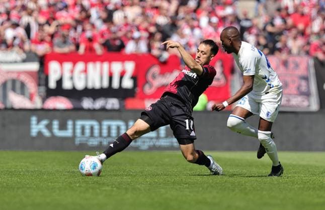 26 04 2026 Soccer Season 2025 2026 2 Soccer Bundesliga 31 Matchday 1 FC Nürnberg FCN Club 1 FC Magdeburg FCM Sportfoto Zink DaMa xdaxmax DFL regulations prohibit any use of photographs as image sequences and or quasi video only for editorial use Julian Justvan 10, 1 FC Nürnberg FCN Silas Gnaka 25, 1 FC Magdeburg FCM