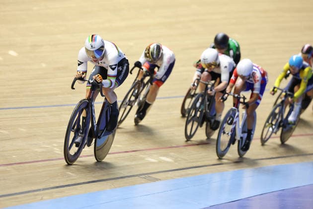 UCI Track World Cup: Nilai Picture by Alex Whitehead SWpix.com - 26 04 2026 - Cycling - UCI Track World Cup: Nilai - Velodrom Nasional Malaysia, Nilai, Malaysia - Women s Omnium - Points Race 4 4 - Lorena Wiebes (Netherlands) Copyright: x xSWpix.comx(t axPhotographyxHubxLtd)xAlexxWhitehead SWpix.comx SWP-3030-13377