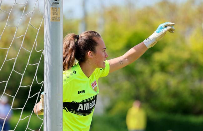 26 04 2026, Germany, Stuttgart, Soccer 2 Womens Bundesliga, Matchday 15, VfB Stuttgart vs SV Meppen 1912, Kiara Beck VfB