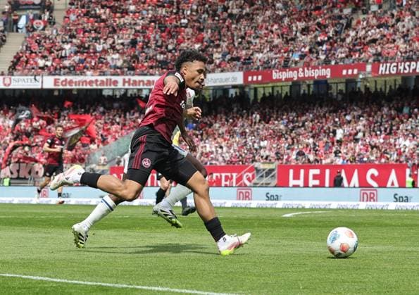 26 04 2026 Soccer Season 2025 2026 2 Soccer Bundesliga 31 Matchday 1 FC Nürnberg FCN Club 1 FC Magdeburg FCM Sportfoto Zink DaMa xdaxmax DFL regulations prohibit any use of photographs as image sequences and or quasi video only for editorial use Henri Koudossou 8, 1 FC Nürnberg FCN Lubambo Musonda 19, 1 FC Magdeburg FCM