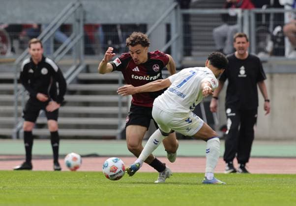 26 04 2026 Soccer Season 2025 2026 2 Soccer Bundesliga 31 Matchday 1 FC Nürnberg FCN Club 1 FC Magdeburg FCM Sportfoto Zink DaMa xdaxmax DFL regulations prohibit any use of photographs as image sequences and or quasi video only for editorial use Rafael Lubach 18, 1 FC Nürnberg FCN Herbert Bockhorn 7, 1 FC Magdeburg FCM