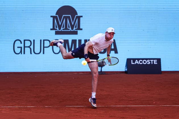 Mutua Madrid Open 2026 - Day 7 Alex Michelsen of the United States competes against Jiri Lehecka of the Czech Republic during their Men s Singles match on Day Seven of the Mutua Madrid Open at La Caja Magica on April 26, 2026, in Madrid, Spain. Madrid Madrid Spain  Copyright: xMiguelxReisx originalFilename:reis-notitle260426_nppGw.jpg
