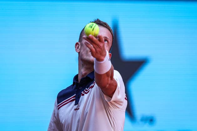 Mutua Madrid Open 2026 - Day 7 Jiri Lehecka of the Czech Republic competes against Alex Michelsen of the United States during their Men s Singles match on Day Seven of the Mutua Madrid Open at La Caja Magica on April 26, 2026, in Madrid, Spain. Madrid Madrid Spain  Copyright: xMiguelxReisx originalFilename:reis-notitle260426_npPbw.jpg