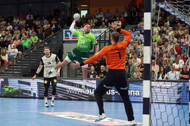 26 04 2026, xovx, Handball Daikin Handball Bundesliga, HSG Wetzlar Bergischer HC v l Gerdas Babarskas Bergischer HC , Ahmet Nafea HSG Wetzlar , Christopher Rudeck Bergischer HC Wetzlar Buderus Arena Hessen Germany EN