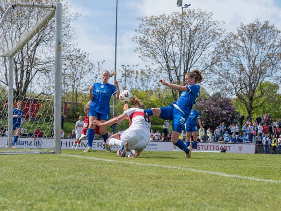 Goal for 2 0 by Maxi Rall VfB Stuttgart, 08 GER, VfB Stuttgart vs SV Meppen, Football, 2 Womens Bundesliga, Matchday 23, Season 2025 2026, 26 04 2026 GER, VfB Stuttgart vs SV Meppen, Football, 2 Womens Bundesliga, Matchday 23, Season 2025 2026, 26 04 2026 Stuttgart Copyright: xEibner-Pressefoto CarstenxSchwerx EP_CSG