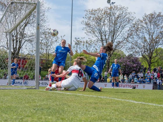 Goal for 2 0 by Maxi Rall VfB Stuttgart, 08 GER, VfB Stuttgart vs SV Meppen, Football, 2 Womens Bundesliga, Matchday 23, Season 2025 2026, 26 04 2026 GER, VfB Stuttgart vs SV Meppen, Football, 2 Womens Bundesliga, Matchday 23, Season 2025 2026, 26 04 2026 Stuttgart Copyright: xEibner-Pressefoto CarstenxSchwerx EP_CSG