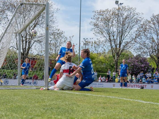 Goal for 2 0 by Maxi Rall VfB Stuttgart, 08 GER, VfB Stuttgart vs SV Meppen, Football, 2 Womens Bundesliga, Matchday 23, Season 2025 2026, 26 04 2026 GER, VfB Stuttgart vs SV Meppen, Football, 2 Womens Bundesliga, Matchday 23, Season 2025 2026, 26 04 2026 Stuttgart Copyright: xEibner-Pressefoto CarstenxSchwerx EP_CSG