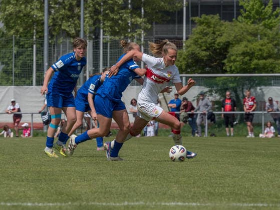 Maxi Rall VfB Stuttgart, 08 on the ball GER, VfB Stuttgart vs SV Meppen, Football, 2 Womens Bundesliga, Matchday 23, Season 2025 2026, 26 04 2026 GER, VfB Stuttgart vs SV Meppen, Football, 2 Womens Bundesliga, Matchday 23, Season 2025 2026, 26 04 2026 Stuttgart Copyright: xEibner-Pressefoto CarstenxSchwerx EP_CSG