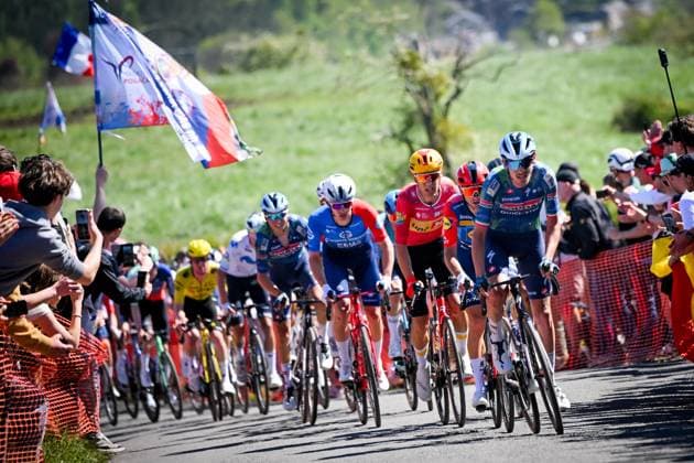 German Maximilian Max Schachmann of Soudal Quick-Step pictured in action during the men elite race of the Liege-Bastogne-Liege UCI World Tour one day cycling race, 259,5km from Liege, over Bastogne to Liege, Sunday 26 April 2026. ELIASxROM  x172084536x