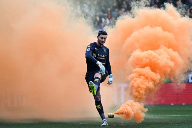Sport Bilder des Tages Cm Genova 26 04 2026 - campionato di calcio serie A Genoa-Como foto Cristiano Mazzi Image nella foto: Justin Bijlow 