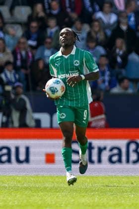 26 04 2026, GER, Soccer, Men, 2 BL, Season 2025 2026, Vfl Bochum vs SpVgg Greuther Fürth Noel Futkeu Fürth goal celebration, cheers after his goal for 2 1 Bochum vonovia Ruhrstadion Nordrhein Westfalen Germany Copyright: xAdrianxSchlüterx