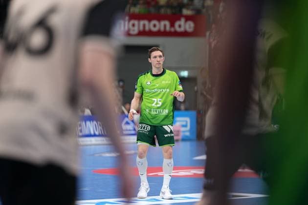 HSG Wetzlar v Bergischer HC - DAIKIN Handball-Bundesliga Justin Mueller ( 25 Wetzlar ) during the Daikin Handball-Bundesliga match between HSG Wetzlar and Bergischer HC at Buderus Arena Wetzlar. Wetzlar Wetzlar, Germany, April 26nd 202 GERMANY Copyright: xJuliaxKneisslx xSPPx Sportspressphoto_SPR136758