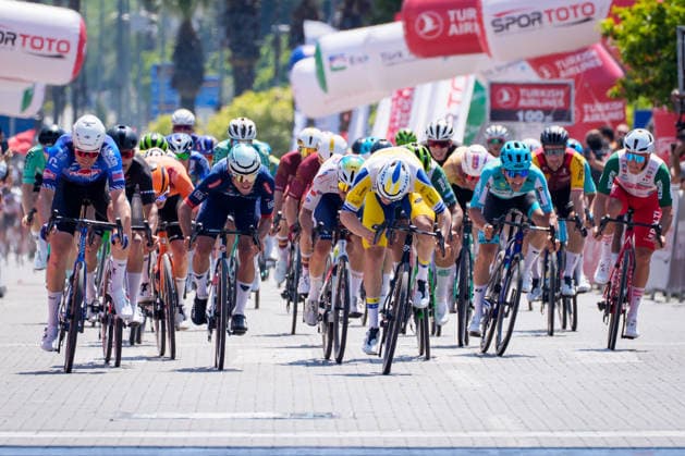 61st Presidential Cycling Tour of Turkiye IZMIR, TURKIYE - APRIL 26: Torn Crabbe of Team Flanders-Baloise celebrates after winning the first stage of the 61st Presidential Cycling Tour of Turkiye, a 148-kilometer route from Cesme to Selcuk, on April 26, 2026 in Izmir, Turkiye. Held under the auspices of the Turkish Presidency and supported by the Turkish Youth and Sports Ministry, the 8-stage race is Turkiye s only event in the ProSeries category on the UCI Europe Tour calendar. Ahmet Serdar Eser Anadolu Izmir Turkey. Editorial use only. Please get in touch for any other usage.  Copyright: x2026xAnadoluxAhmetxSerdarxEserx