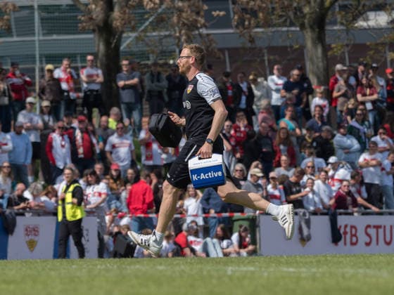 Christian Liedtke VfB Stuttgart, Physiotherapist GER, VfB Stuttgart vs SV Meppen, Football, 2 Womens Bundesliga, Matchday 23, Season 2025 2026, 26 04 2026 GER, VfB Stuttgart vs SV Meppen, Football, 2 Womens Bundesliga, Matchday 23, Season 2025 2026, 26 04 2026 Stuttgart Copyright: xEibner-Pressefoto CarstenxSchwerx EP_CSG