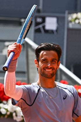 Mutua Madrid Open - Lorenzo Musetti Lorenzo Musetti (ITA) during his third round match at the Mutua Madrid Open in Madrid , Spain, on April, 26, 2026. Photo by Corinne Dubreuil ABACAPRESS.COM Madrid Spain  Copyright: xDubreuilxCorinne ABACAx