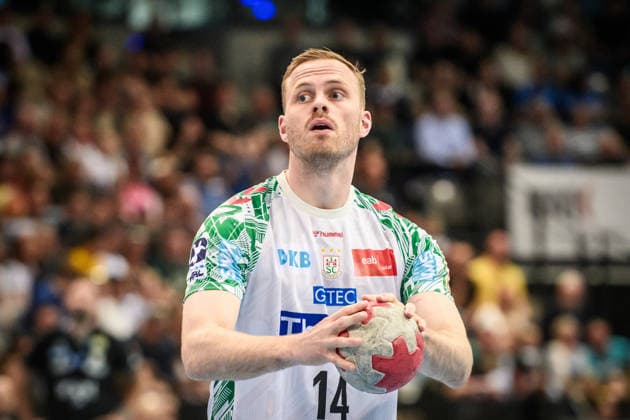 Omar Ingi Magnusson SC Magdeburg 14 GER, TVB Stuttgart SC Magdeburg, DAIKIN HBL, Handball, Bundesliga, Matchday 29, Season 2025 2026, 26 04 2026 GER, TVB Stuttgart SC Magdeburg, DAIKIN HBL, Handball, Bundesliga, Matchday 29, Season 2025 2026, 26 04 2026 Stuttgart Copyright: xSandyxDinkelackerx EP_SDR