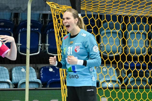 Sofie Kruggel SV Union Halle Neustadt, 31 cheers VfL Oldenburg vs SV Union Halle Neustadt, ALSCO Handball Bundesliga Women, Playoffs, Matchday 2, Season 2025 2026, 25 04 2026, VfL Oldenburg vs SV Union Halle Neustadt, ALSCO Handball Bundesliga Women, Playoffs, Matchday 2, Season 2025 2026, 25 04 2026 Oldenburg Copyright: xEibner-Pressefoto RobertxGertzenx EP_RGN