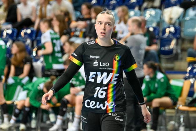 Imke Winters VfL Oldenburg, 16 VfL Oldenburg vs SV Union Halle Neustadt, ALSCO Handball Bundesliga Women, Playoffs, 2 Matchday, Season 2025 2026, 25 04 2026, VfL Oldenburg vs SV Union Halle Neustadt, ALSCO Handball Bundesliga Women, Playoffs, 2 Matchday, Season 2025 2026, 25 04 2026 Oldenburg Copyright: xEibner-Pressefoto RobertxGertzenx EP_RGN