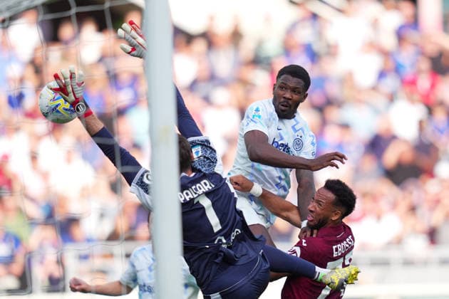 Inter Milan s Marcus Thuram goal 0-1 during the Serie A soccer match between Torino and Inter at the Grande Torino Stadium in Turin , north Italy - Sunday , April 26 , 2026. - Soccer .  Copyright: xSpada LaPressex