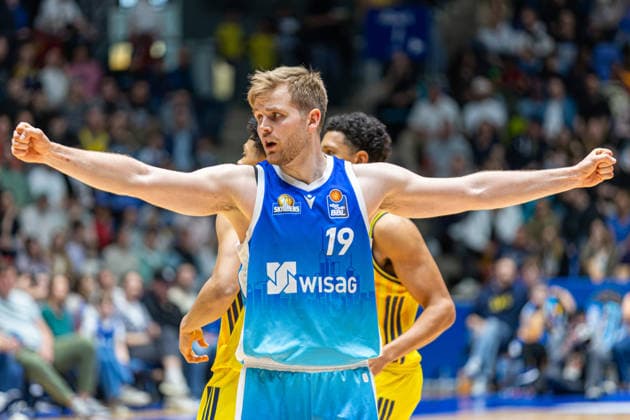 Basketball Bundesliga BBL, Frankfurt Skyliners vs ALBA Berlin, Süwag Energie Arena Frankfurt am Main 26 04 2026 Basketball Bundesliga BBL, Frankfurt am Main, Germany 26 04 2026 Till Pape Frankfurt Skyliners, 19 , Basketball Bundesliga BBL, Match of Frankfurt Skyliners vs ALBA Berlin, Süwag Energie Arena Frankfurt am Main Copyright: xBEAUTIFULxSPORTS Freudensteinx
