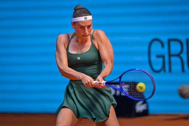April 26, 2026, Madrid, Madrid, Spain: MARTA KOSTYUK of Ukraine †WILSON during the Mutua Madrid Open 2026, ATP, Tennis Herren Masters 1000 and WTA, Tennis Damen 1000 tennis tournament, celebrated at Caja Magica on April 26, 2026 in Madrid, Spain. Mutua Madrid Open 2026 - Day 7 (04.26.26) - ZUMAc312 20260426_zsp_c312_072 Copyright: xOscarxManuelxSanchezx