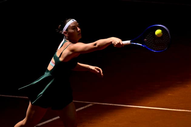 April 26, 2026, Madrid, Madrid, Spain: MARTA KOSTYUK of Ukraine †WILSON during the Mutua Madrid Open 2026, ATP, Tennis Herren Masters 1000 and WTA, Tennis Damen 1000 tennis tournament, celebrated at Caja Magica on April 26, 2026 in Madrid, Spain. Mutua Madrid Open 2026 - Day 7 (04.26.26) - ZUMAc312 20260426_zsp_c312_052 Copyright: xOscarxManuelxSanchezx
