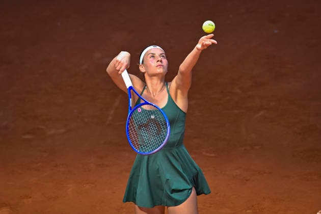 April 26, 2026, Madrid, Madrid, Spain: MARTA KOSTYUK of Ukraine †WILSON during the Mutua Madrid Open 2026, ATP, Tennis Herren Masters 1000 and WTA, Tennis Damen 1000 tennis tournament, celebrated at Caja Magica on April 26, 2026 in Madrid, Spain. Mutua Madrid Open 2026 - Day 7 (04.26.26) - ZUMAc312 20260426_zsp_c312_037 Copyright: xOscarxManuelxSanchezx