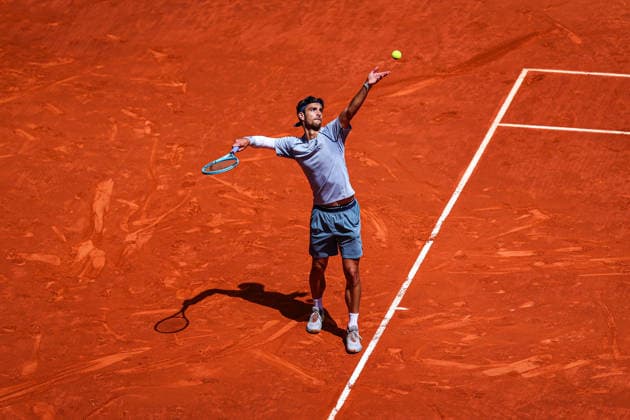 Mutua Madrid Open 2026 - Day 7 Lorenzo Musetti of Italy competes against Tallon Griekspoor of the Netherlands during their Men s Singles match on Day Seven of the Mutua Madrid Open at La Caja Magica on April 26, 2026, in Madrid, Spain. Madrid Madrid Spain  Copyright: xMiguelxReisx originalFilename:reis-notitle260426_npylD.jpg