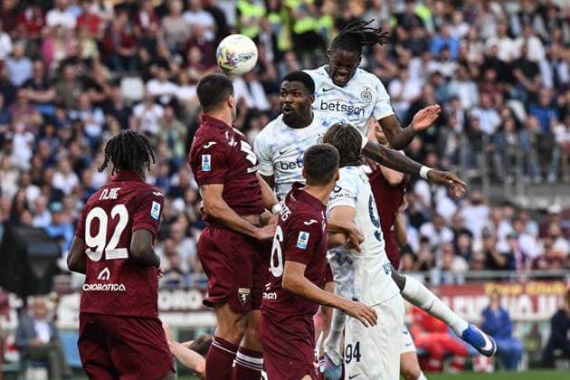 Sport Bilder des Tages Db Torino 26 04 2026 - campionato di calcio serie A Torino-Inter foto Daniele Buffa Image nella foto: gol Yann Bissseck 