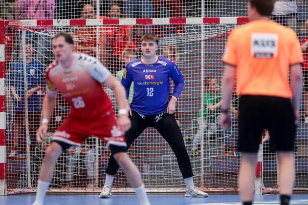 26 04 2026, 29 Matchday of the 2 Handball Bundesliga, TuSEM Essen HC Elbflorenz 2006 Goalkeeper Finn Knaack TuSEM Essen Essen Am Hallo NRW Germany xRHR PHOTO DEx Copyright: DennisxEwert RHR-FOTOx RHR-FOTO DE
