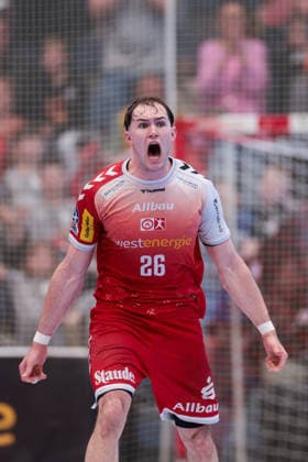 26 04 2026, 29 Matchday of the 2 Handball Bundesliga, TuSEM Essen HC Elbflorenz 2006 Tom Wolf TuSEM Essen screams Essen Am Hallo NRW Germany xRHR PHOTO DEx Copyright: DennisxEwert RHR-FOTOx RHR-FOTO DE