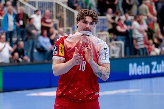26 04 2026, 29 Matchday of the 2 Handball Bundesliga, TuSEM Essen HC Elbflorenz 2006 Finn Wolfram TuSEM Essen is disappointed Essen Am Hallo NRW Germany xRHR PHOTO DEx Copyright: DennisxEwert RHR-FOTOx RHR-FOTO DE